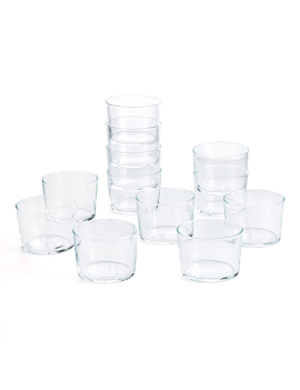 Set de 12 vasos de cristal...