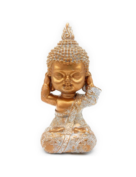 Figura de Buda sentado,...