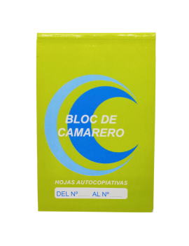Bloc de camarero con hojas...