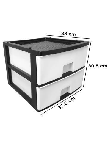 Cajonera De Plástico HG 4 Cajones - Organizador Multiusos Para Oficina O Hogar, 35x26x39cm