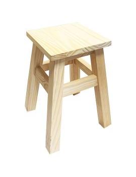 Taburete Cuadrado de Madera...