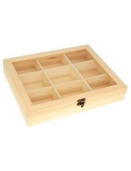 Caja de madera con 9...