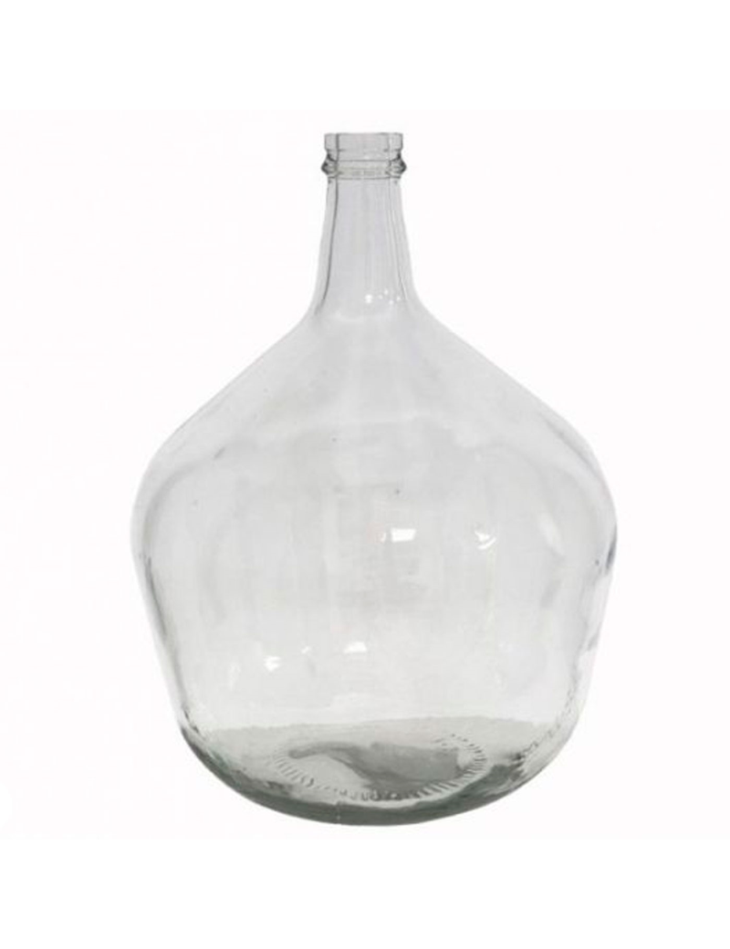 Garrafa de vidrio 16 litros sin tapón, damajuana, botella de cristal para  almacenar bebidas, agua, vino (42 x 31,5 c