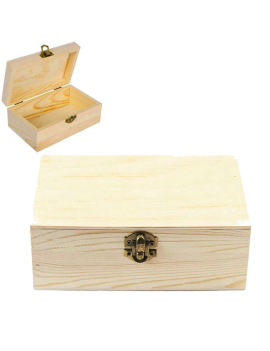 Tradineur - Set de 2 cajas de madera con asas, wood box, multiusos,  almacenaje de objetos, herramientas, accesorios de pintura