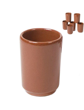 Set de 6 vasos de cerámica...