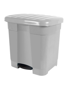 Cubo de basura gris plata...