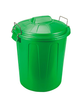 Plastic Forte - Cubo Basura con Tapa 100 litros Verde : : Hogar y  cocina