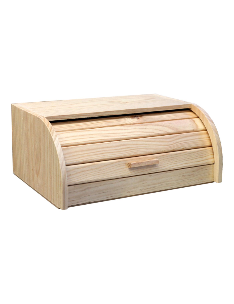 carrera Senador pensión Artema - Panera de madera con tapa de persiana, de 15,5 x 48,1 x 25,8 cm.  Recipiente para almacenar pan con tapa, válido para ho