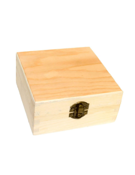Caja de madera cuadrada con...