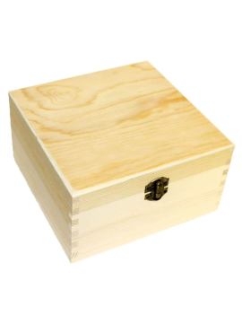 Caja de madera cuadrada con...