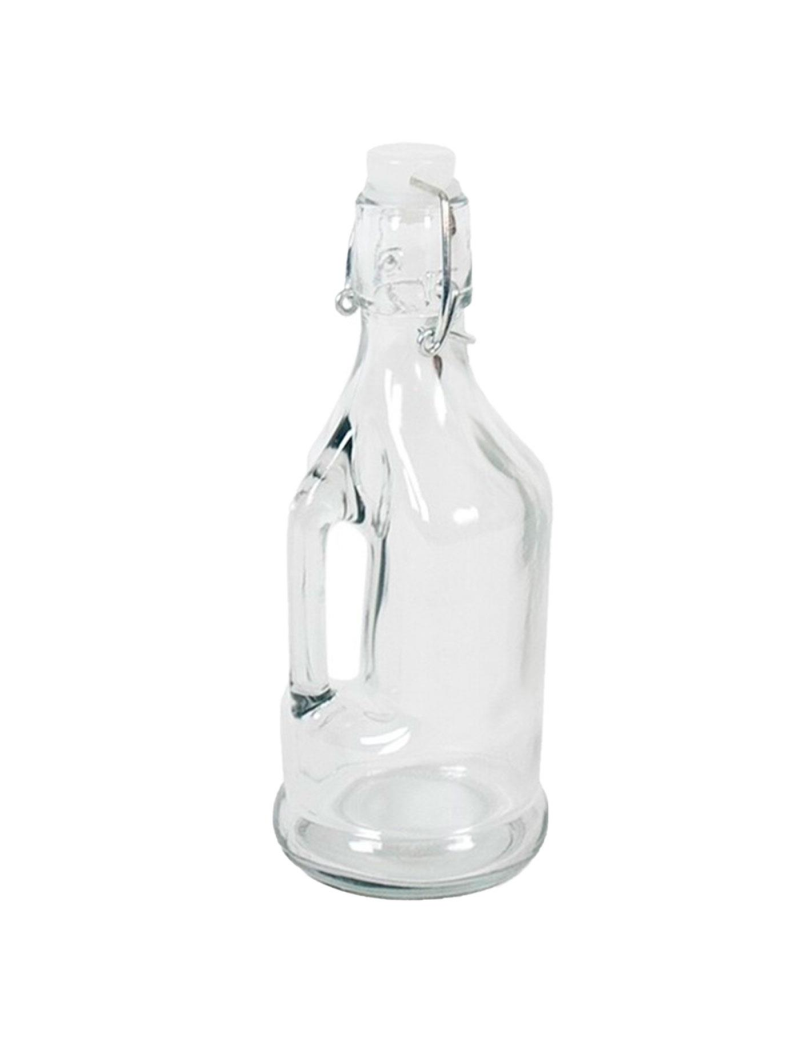botella de cristal con cierre