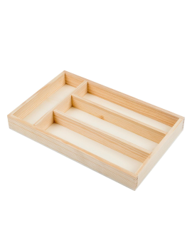 Caja de madera con bandeja y separadores