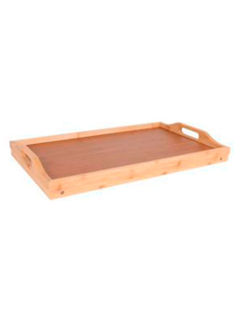 Bandeja de cama plegable de madera 50 x 30 x 23 cm. Mesita para desayuno  con patas plegables