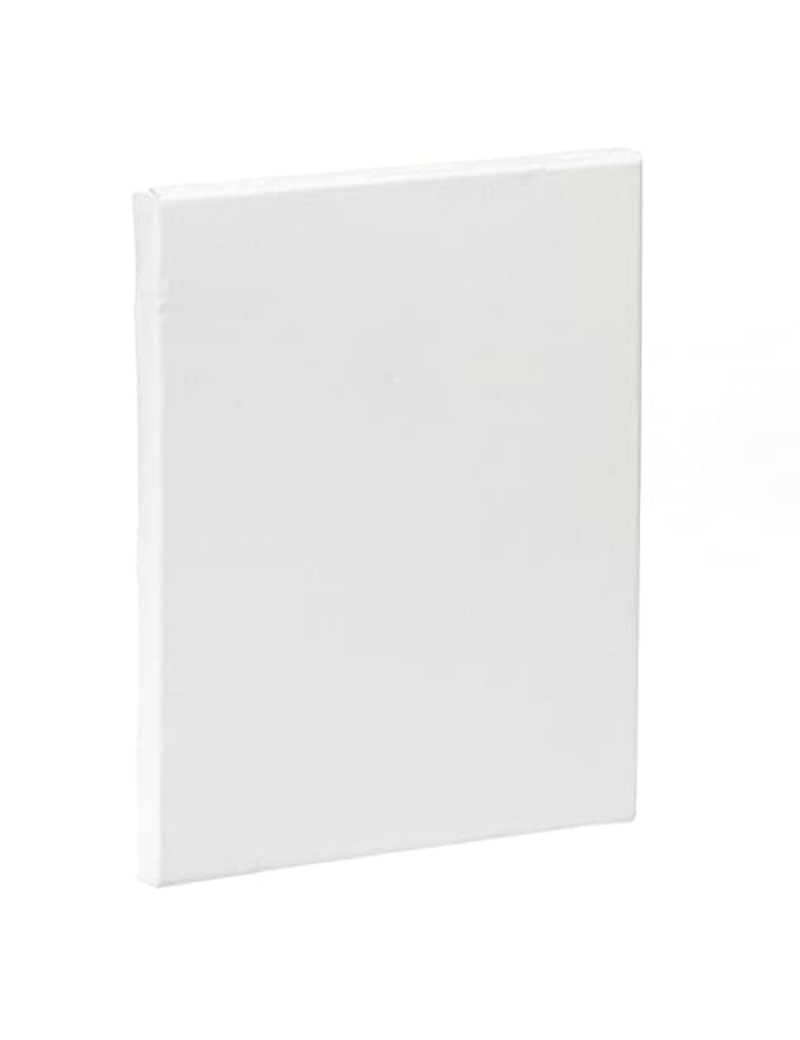  1 lienzo cuadrado blanco estirado en blanco, marco de