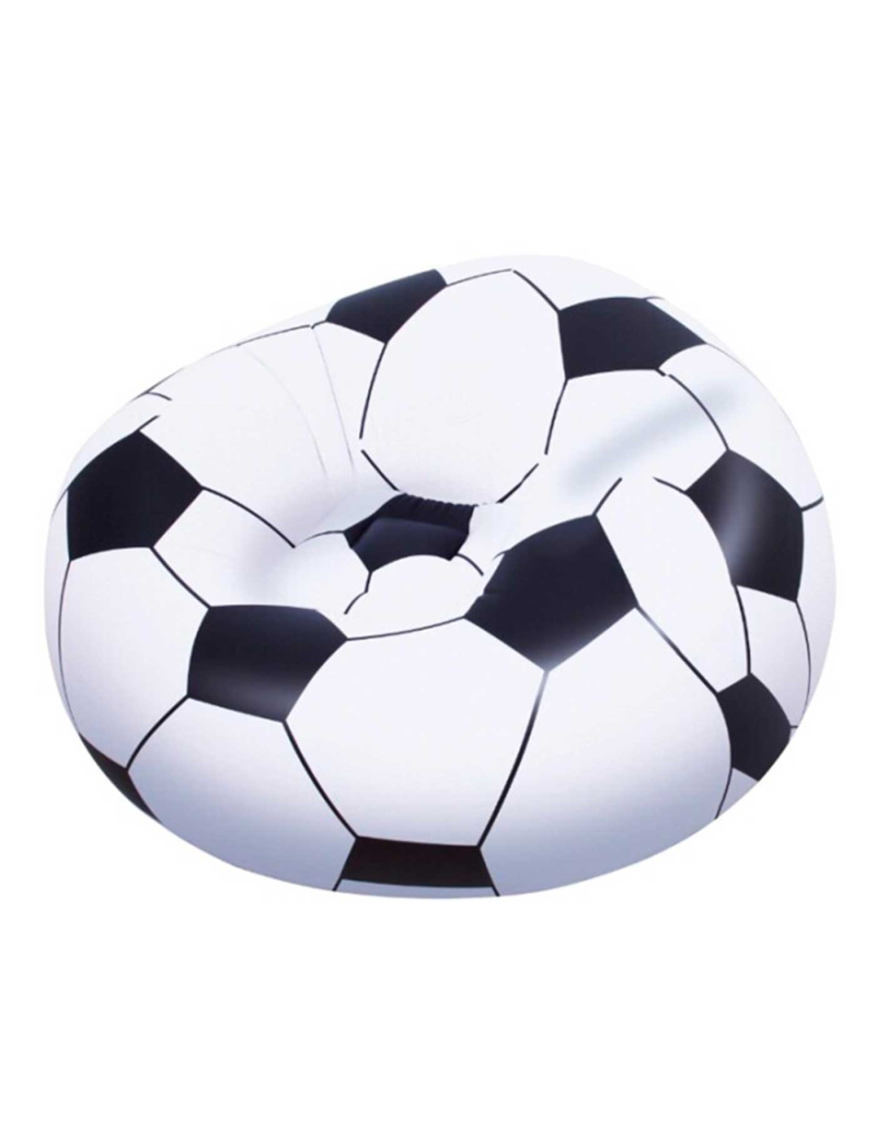Sillón hinchable fútbol 114 x 112 x 66 cm, puff inflable balón, asiento  forma de pelota para interior y exterior, vá