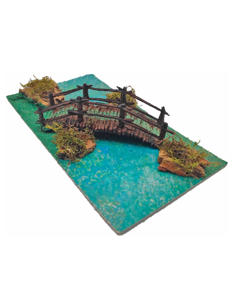 Set De 6 Bancos Y Puente De Madera Para Jardín De Hadas – Decoración Miniatura En Negro