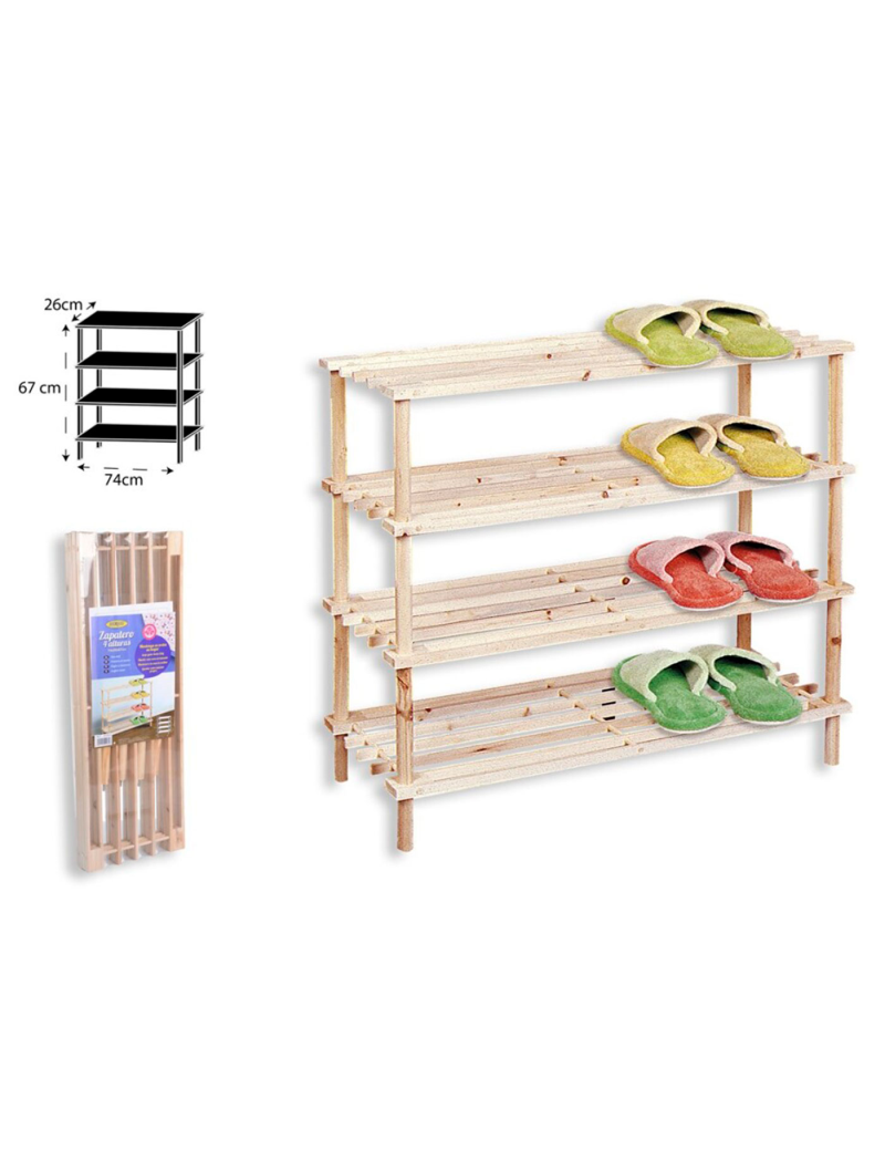 Zapatero De Madera Flameada - Estilo Caja De Frutas, 40x30x25 Cm, Ideal Para Organizar