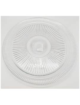 Quesera redonda con base y tapa de cristal 33 x 21 cm, recipiente, soporte,  plato, cúpula de cristal transparente para tarta, pa