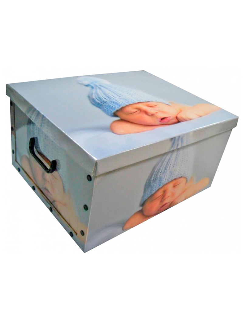 Caja de cartón plegable, caja de almacenaje, diseño madera oscura,  organizador de espacios, plegable, con tapa 51 x 37 x 24 cm