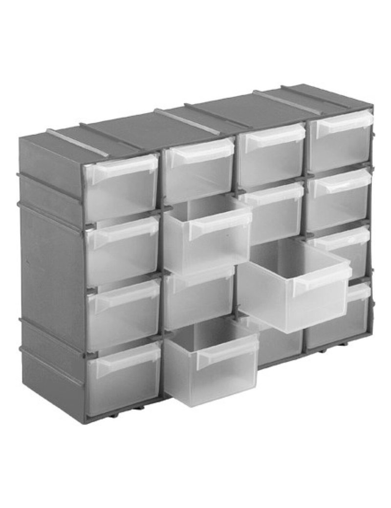 Caja Organizadora Apilable de 3 Niveles con Compartimentos Chico  Organización Organizadores