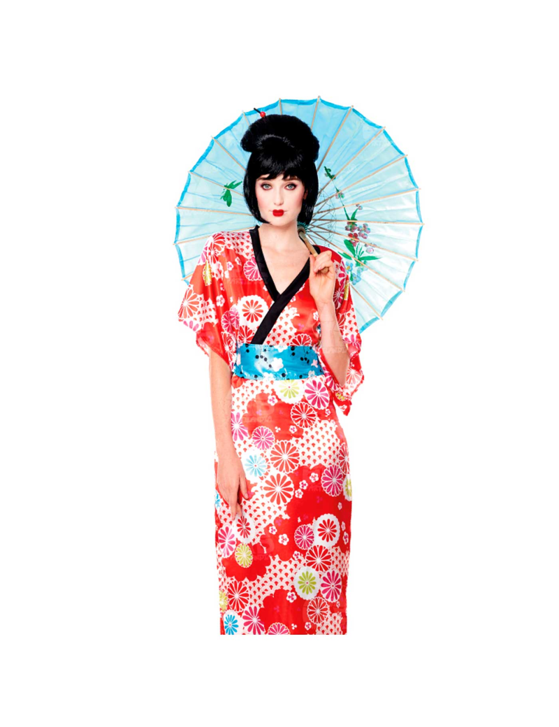 Tradineur - Peluca de geisha para mujer, fibra sintética, complemento para  disfraz japonés, oriental de carnaval, Halloween, cos