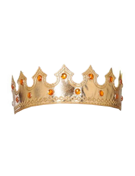 Corona de rey dorada con...