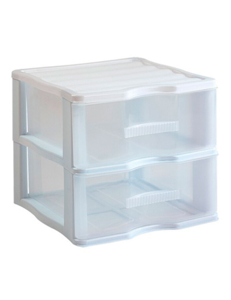 Organizador de cajones de almacenamiento, organizador de cajones de  plástico transparente con cajones, organizador de escritorio, caja de