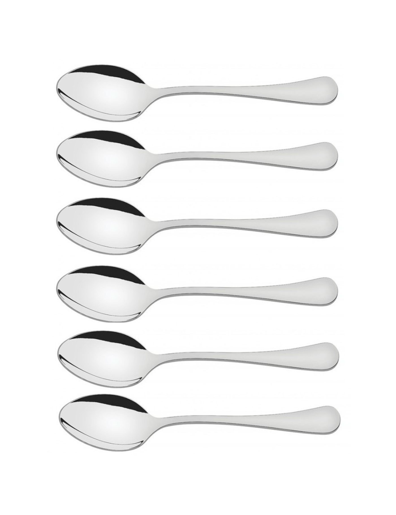 Set de 6 cucharillas para café de acero inoxidable, cucharas