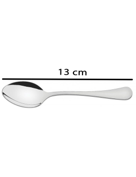 Tradineur - Set de 6 cucharas moka de acero inoxidable, cucharillas  clásicas para postre, helado, tarta, té, infusiones, 12 cm