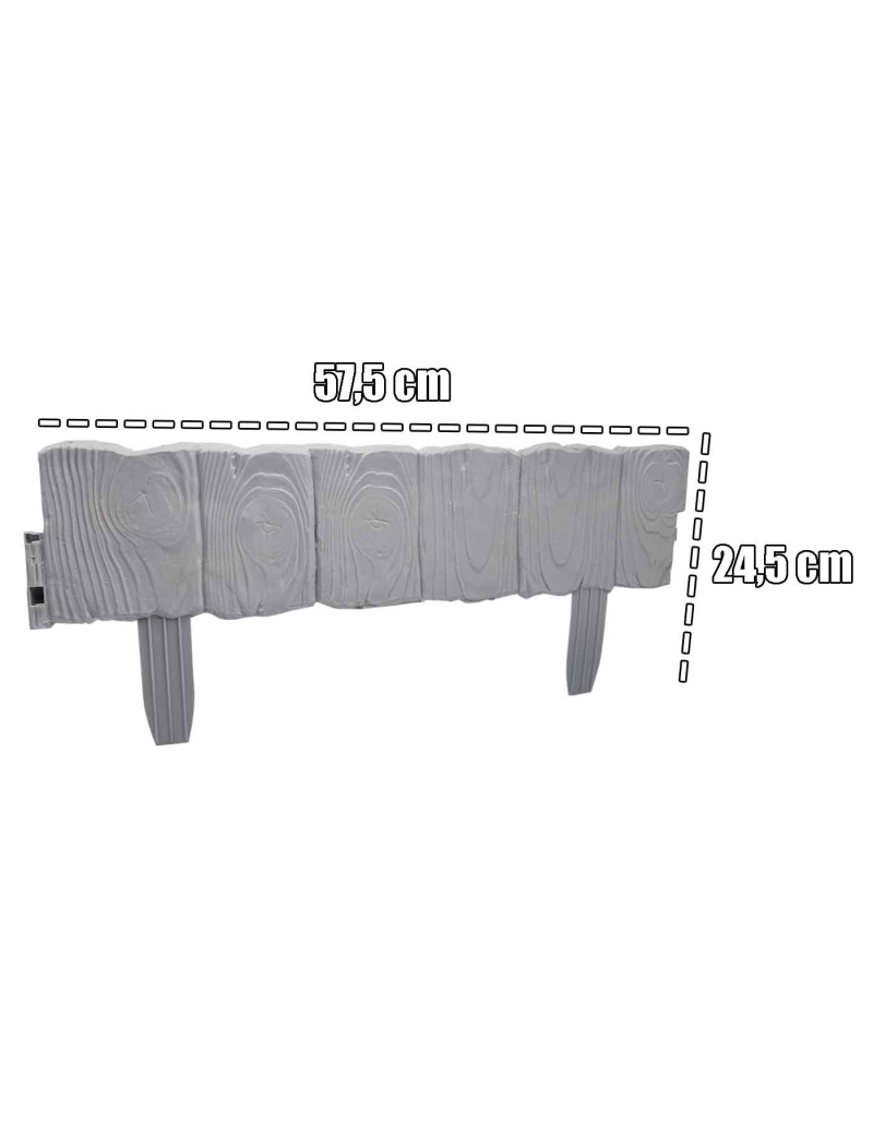 Pack 12 Vallas Decorativas Jardín Negro | Borde Para Césped Y Plantas | 60x34cm