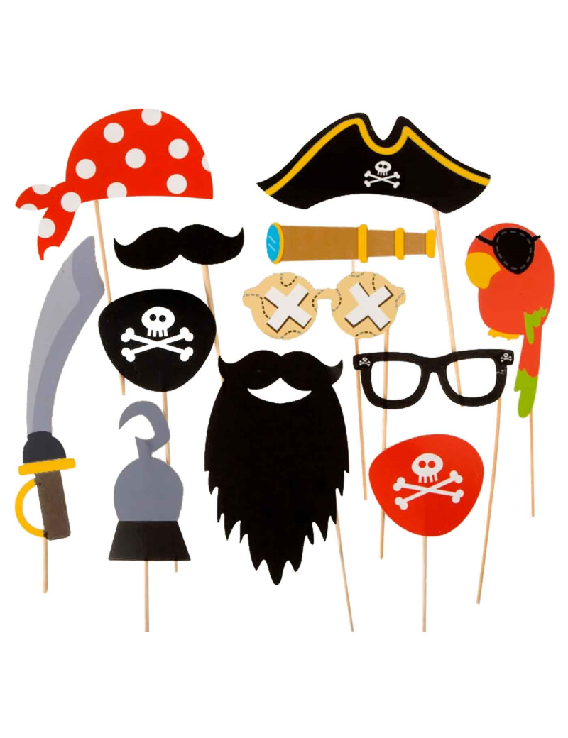 Kit de accesorios para cabina de fotos pirata  