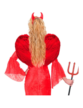 Alas Rojas Diablo Plumas Disfraz Pastorela Carnaval Navidad
