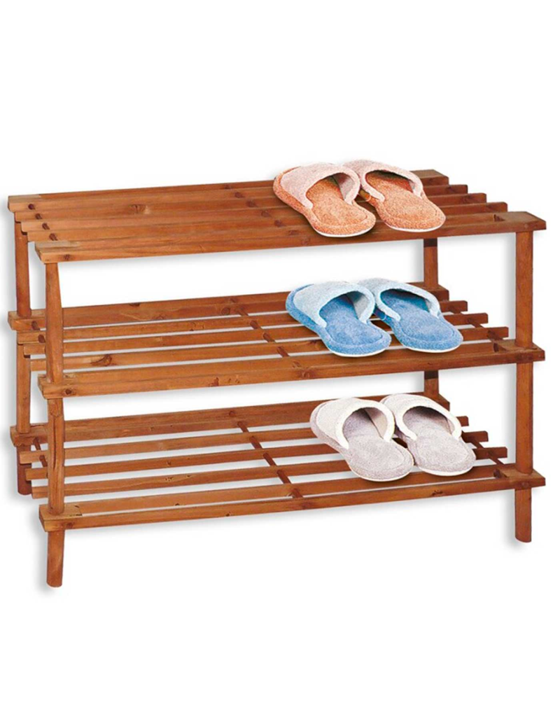 Zapatero de madera con 3 niveles, soporte para calzado, estantería para  zapatos, recibidor, pasillo, dormitorio - 74