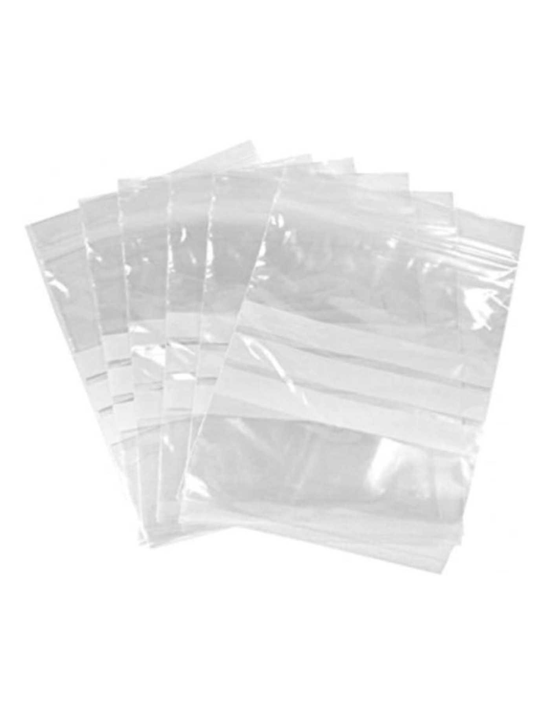Pack 10 bolsas herméticas con franjas blancas para escribir