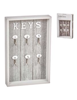 Soporte para llaves y correo para pared, organizador de correo con 6  ganchos y cajón de almacenamiento, soporte de llaves de fácil instalación  para
