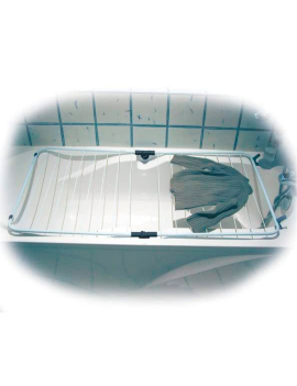 Tendedero plegable de acero para bañera, 10 metros de tendido, soporte para  tender ropa, ligero y resistente (Blanco