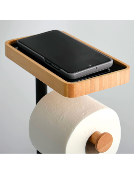 ▷ Chollo Portarrollos para papel higiénico autoadhesivo con soporte para  smartphone por sólo 13,11€ con envío gratis (-66%)