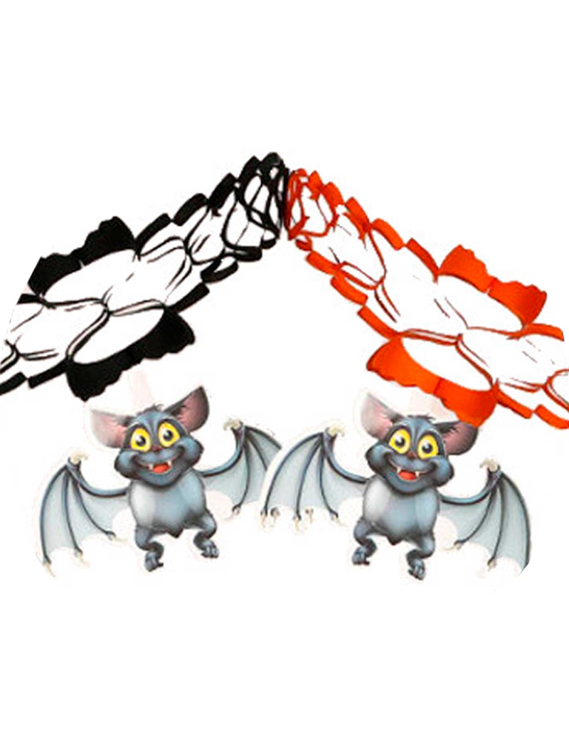 Guirnalda de murciélagos para Halloween - Complementos, decoración para  fiestas - Color Naranja/Negro - Longitud de