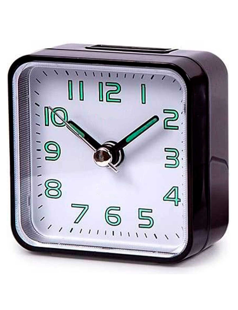 Braun Reloj despertador analógico de viaje clásico, tamaño compacto,  movimiento de cuarzo silencioso, alarma de pitido Crescendo en rojo, modelo