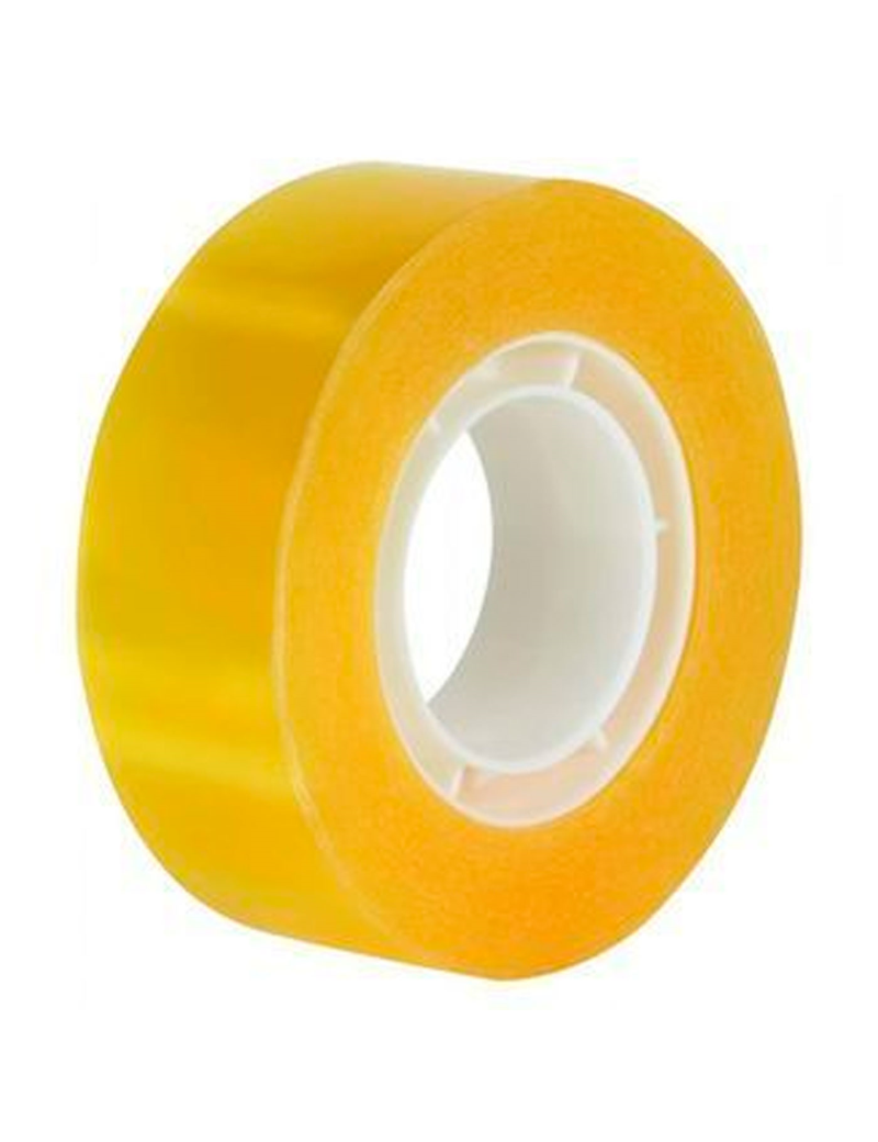 Rollo de celo, cinta adhesiva amarilla transparente, reparación, sellado,  uso general en oficina, colegio, hogar, 33