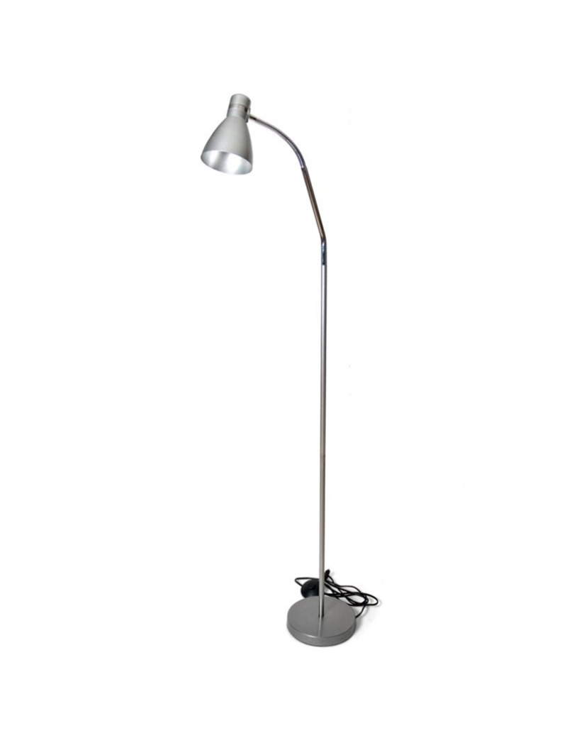 Lámpara de pie metálica, incluye brazo oscilante, lámpara de lectura  ajustable con enchufe, casquillo E27, 40W, inte