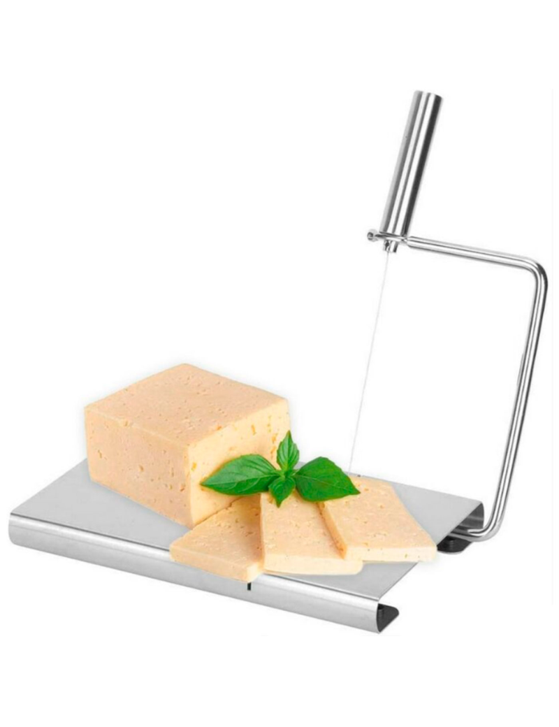 Huanyu Cortador de queso comercial de 0.4 in y 0.8 in de alambre de acero  inoxidable Cortador de queso Tabla de cortar mantequilla Máquina de hacer
