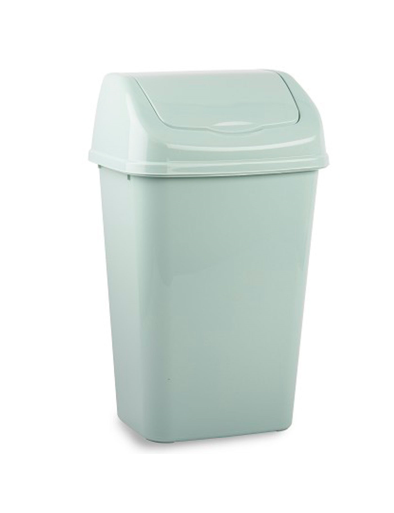 Cubo basura de plástico con tapadera cubo almacenaje y reciclar azul 50  litros