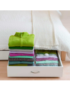 Bolsas de almacenamiento al vacío con bomba de vacío eléctrica USB para ropa,  ropa de cama, almohada, toalla, manta, Ahorrador de espacio, bolsa de  almacenamiento de viaje