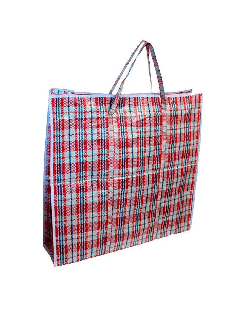 Bolsa plástica de rafia, incluye cremallera y asas, reutilizable, mudanzas,  almacenamiento de ropa, juguetes, mantas