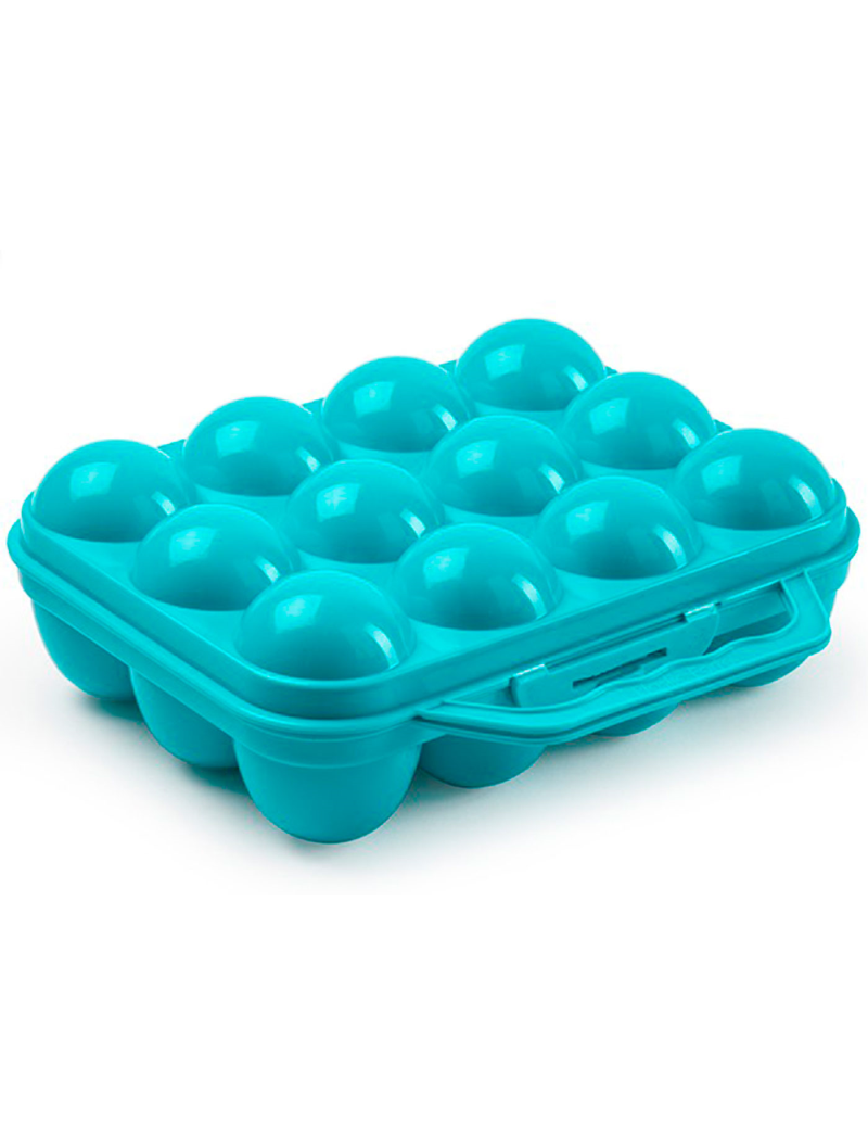 Huevera de plástico para 12 huevos, incluye asa, recipiente, almacenamiento  de cocina, resistente, fabricada en Espa