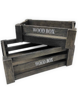 Set 2 cajas de madera con...