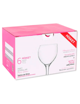 Set de 6 copas de champagne de cristal, 235 ml, modelo Misket