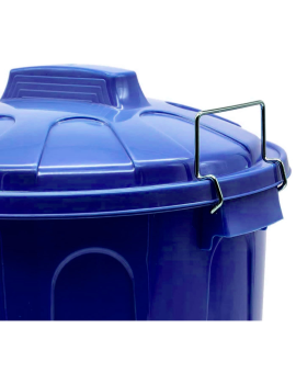 Tradineur - Cubo de basura de plástico, 21 litros, incluye tapa y asas  metálicas, contenedor de residuos, papelera, reciclaje, i