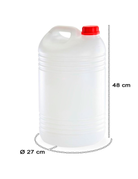 Garrafa Redonda - Fabricado en plástico - Apto para uso alimentario - ideal  para almacenar y transportar agua, bebid